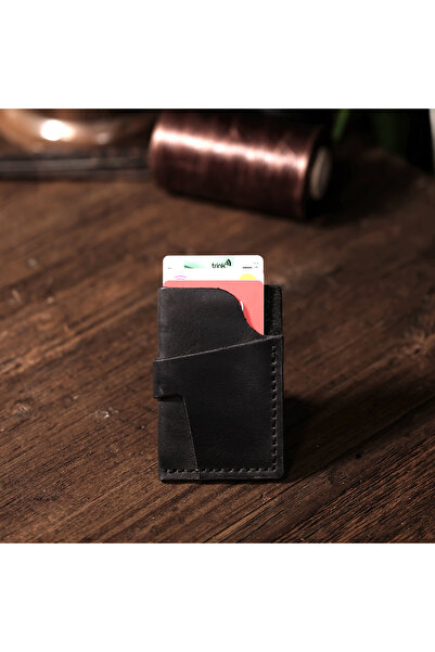 MODAVİBE Χειροποίητη θήκη καρτών από γνήσιο δέρμα – Μινιμαλιστικό πορτοφόλι