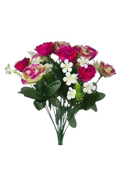 OEM Buchet Flori Artificiale Roz Albe 35cm