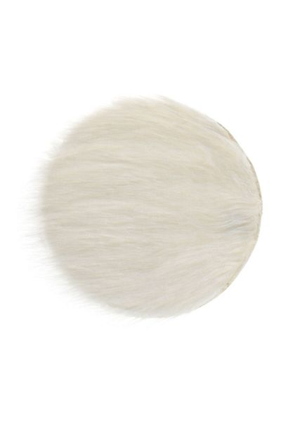 OEM Pernă rotundă pentru șezut, blană artificială, 34 cm, culoare ecru