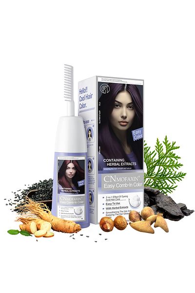 cnmofaxin Bubble Hair Dye Essence Kit, Natural Plant Bubble Hair Dye for Grey Hair Color Bubble Dye 200ml
