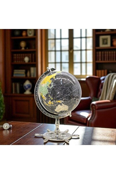 Kuzey Tacı Retro Metal Tabanlı Lüks Dünya Küresi – Kaptan Temalı Dekoratif At...