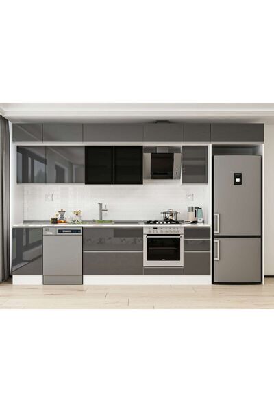 Alvinka 375X240 Cm High Gloss Mutfak Dolabı Mb-E90S45S40-3