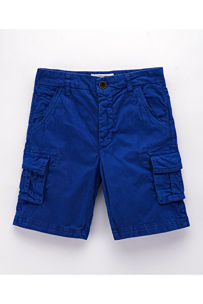 Minoti شورت قتالي منسوج مغسول - أزرق داكن