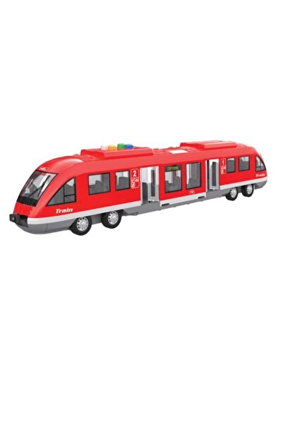 Wonderland Urban Tram Toy with Opening Doors and Sounds, Red, 1:16