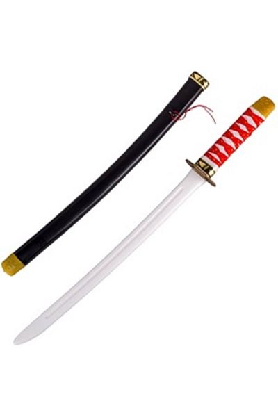 OEM Sabie Ninja albă cu teacă neagră, plastic, lungime 60 cm
