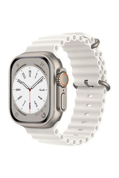 Flo Curea de ceas pentru Apple Watch din silicon, albă - Wear