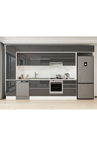 Alvinka 395X240 Cm High Gloss Mutfak Dolabı Mbb-E90B45S60-1 High Gloss | Antr...