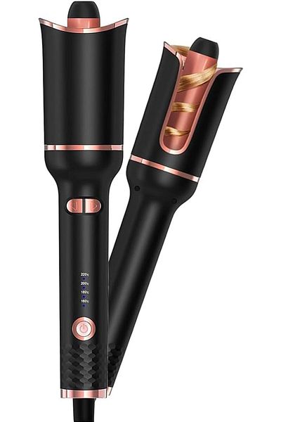 COOYA Rotating Curling Iron, Safe Anti-Scald Curling Wand,Frizz-Free, Lasting Curling for Long Short Hair