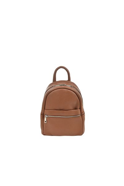 Generic Women's genuine leather backpack BG18807, Cognac