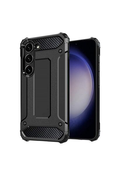 SOL Protective Case for Samsung Galaxy S24 Plus, Safe, V63, Hard Plastic, Intense Dark