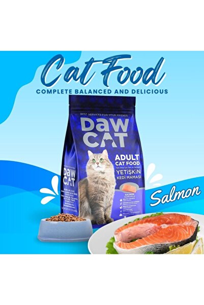 DAWCAT طعام القطط البالغة مع سمك السلمون 10 كجم