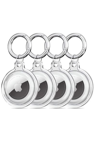 SOL High Protection Case for Apple AirTag set 4, SOL, X37, TPU, Crystal Clear