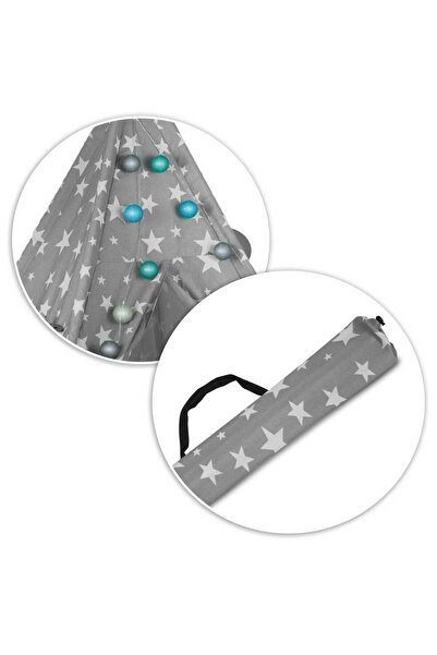 LikeSmart Montessori style play tent, "Likesmart Fluffy Clouds 100" for children, Garland with Lights, 2 P