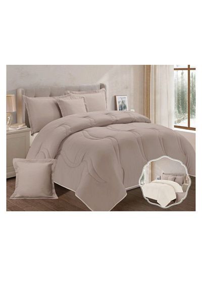 smart home Double-sided comforter set, 6-piece bedspread set, 100% microfiber filling bedspread, 230x250cm