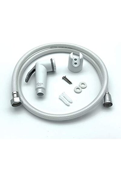 Siena Shattaf white PP body complete set with PVC white hose and holder