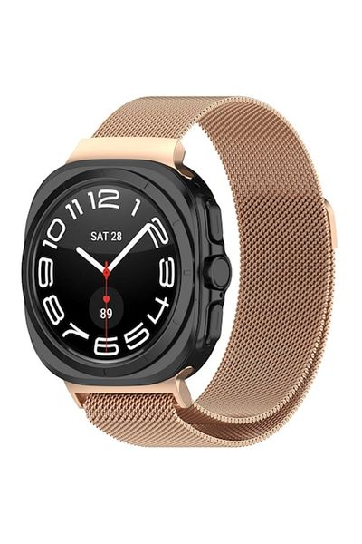 SOL Curea de ceas pentru Samsung Galaxy Watch Ultra 47mm, Protect, I46, oțel, auriu-căpșuni
