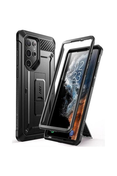 SOL Carcasă de înaltă protecție pentru Samsung Galaxy S22 Ultra 5G, sigură, E32, plastic dur, culoare închisă intensă
