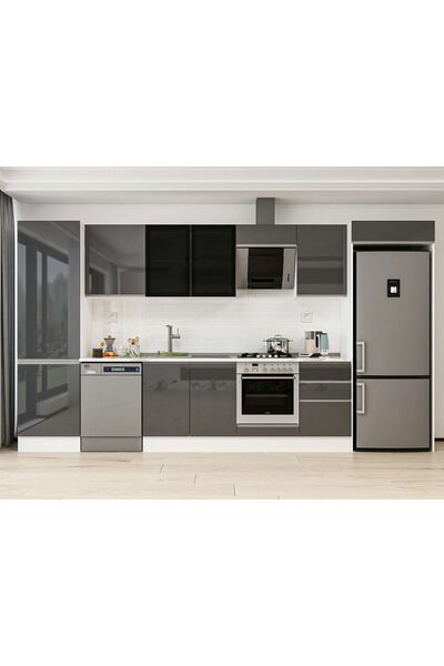 Alvinka 400X222 Cm High Gloss Mutfak Dolabı Mbb-E90B60S50-3