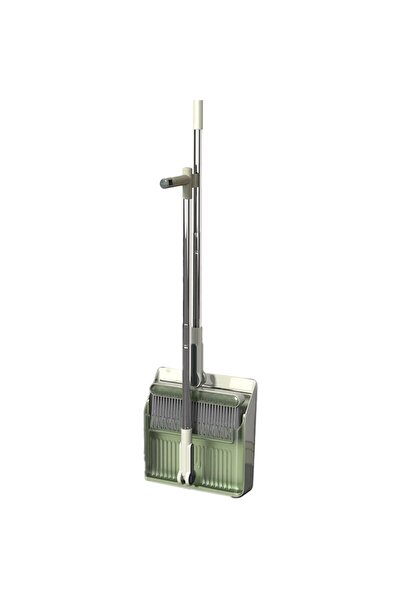 Flo Broom and Dustpan Set with Tail, with Comb Teeth for Cleaning Broom, rotating, foldable, detachable