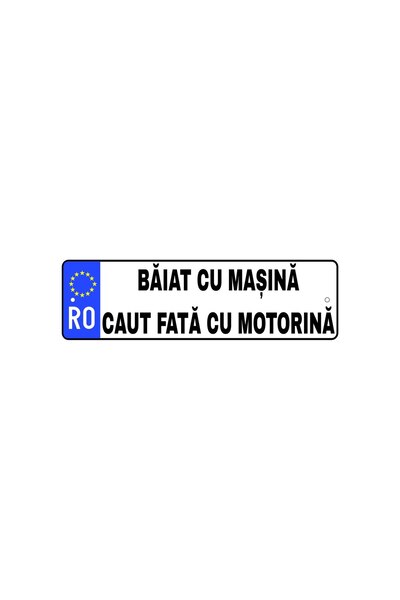 OEM Placuta auto haioasa Baiat cu masina pvc 52x11