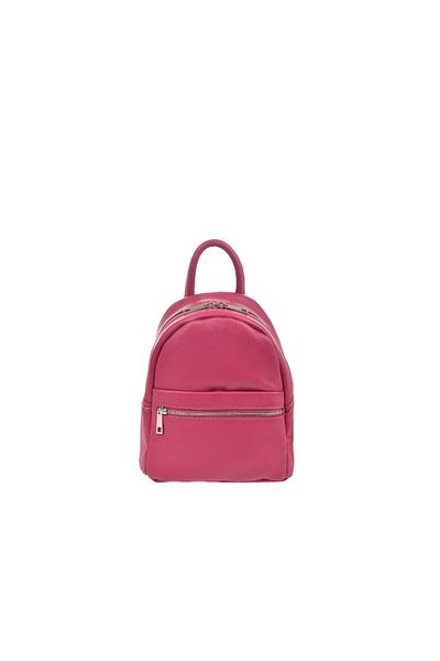 Generic Women's backpack made of genuine leather BG18815, Fuchsia