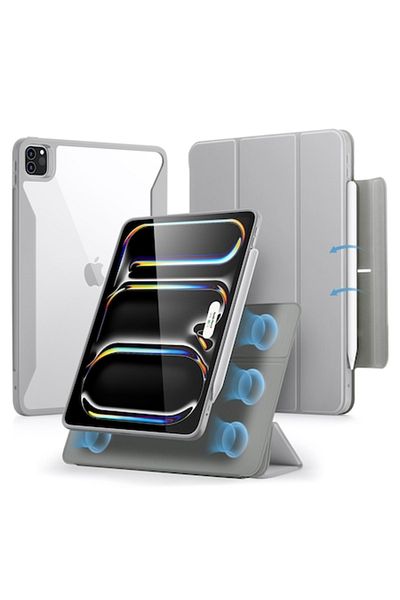 SOL Protective Case for iPad Pro 13 2024, SOL, J28, Hard Plastic, Titanium Grey