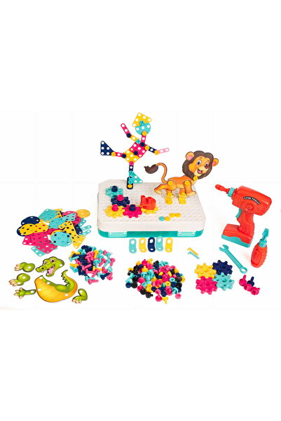 İSP Montessori LikeSmart Skill Game, Mosaic Type, with Screws, Washers, and E...