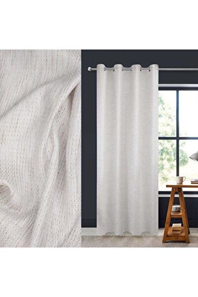 OEM Decorative Curtain Ecru with Beige Thread & Rings 140x260cm