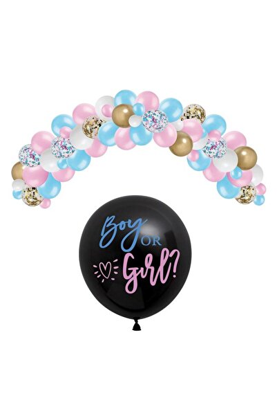 OEM Set Balloons for Baby Shower Party with Colored Confetti - 60pcs