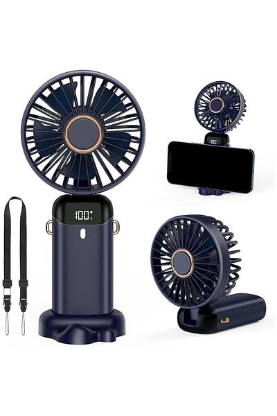 SOL Ultra Portable Fan with Aromatherapy, 3 in 1, for Hand, Desk, Neck, 5 Speed Levels, USB Charging, 12