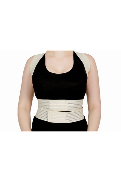 ORTHOMED Posture Corrector Corset with Splints "M-6", Breathable Elastic Fabric, L, 90 100 CM