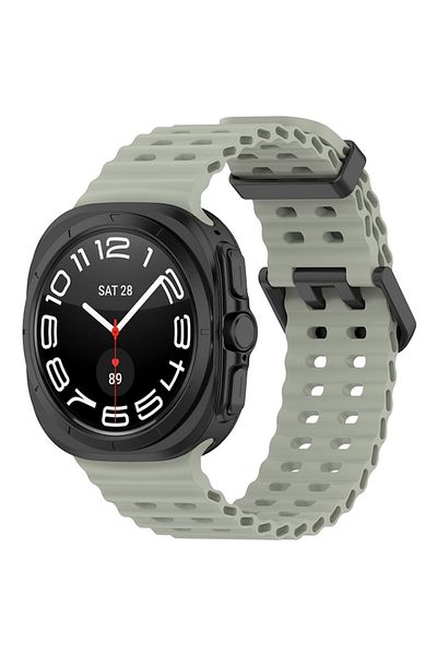 SOL Curea de ceas pentru Samsung Galaxy Watch Ultra 47mm, Protect, Y23, silicon, verde deschis, pădure