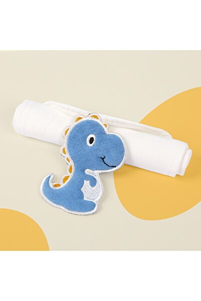 Flippy Absorbent Towel, Flippy, Cotton, for Babies, 19x28 cm, Dinosaur Model, White