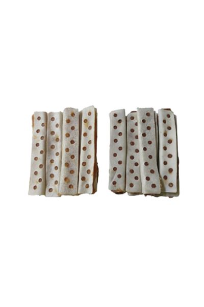 Tail Swingers Recompense caini, piele cu gauri umplute cu carne pui si rata, 0,94 Kg, 12cm, 80 buc