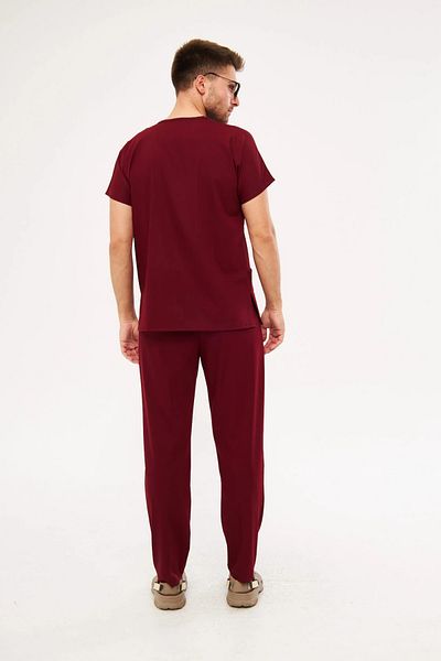 Class Üniforma Uniforme pentru asistentă și medic pentru bărbați din Lycra burgundy