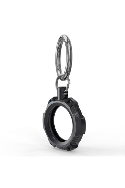 SOHO Protective Case for AirTag with Metal Ring, E48, Metal, Deep Dark