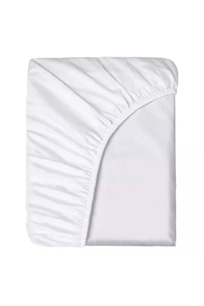 Mercaton Fitted Sheet, Cotton, Rigid Fabric, 140g/m2, 180 x 200 cm, White