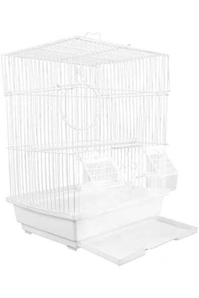 Vanzack Parrot Cage Set - Bird Carrier for Conure, Budgie, Parakeet, Cockatiel, Budgerigar - White I