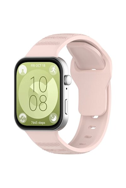 Danex Curea compatibilă cu Huawei Watch Fit 3, C17, Silicon Flex, Powder Pink