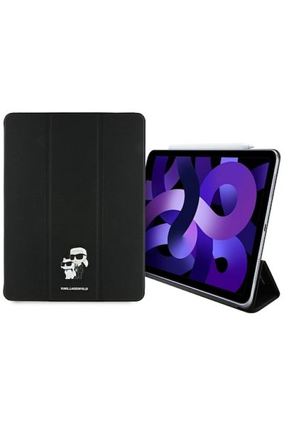 CLICK Husa Protectie pentru iPad Air 13 2024/Air 13 2025, H85, Piele Saffiano, Deep Dark