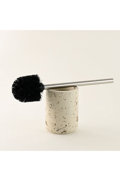 homez Toilet Brush Holder With Stainless Steel Pole In Gold