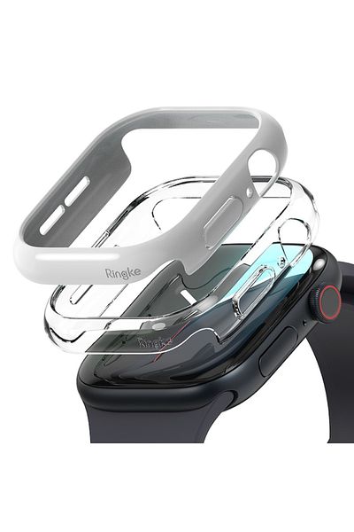 SOL Carcasă de protecție pentru Apple Watch 10 46mm set 2, Protect, J13, plastic dur, transparent/lumină deschisă