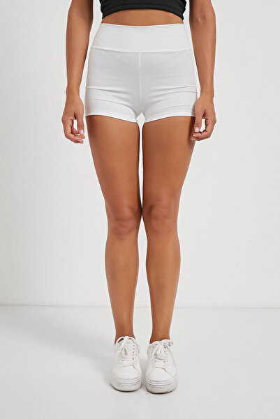 Arma Life Γυναικείο κοντό αθλητικό σορτς Biker Λευκό κολάν