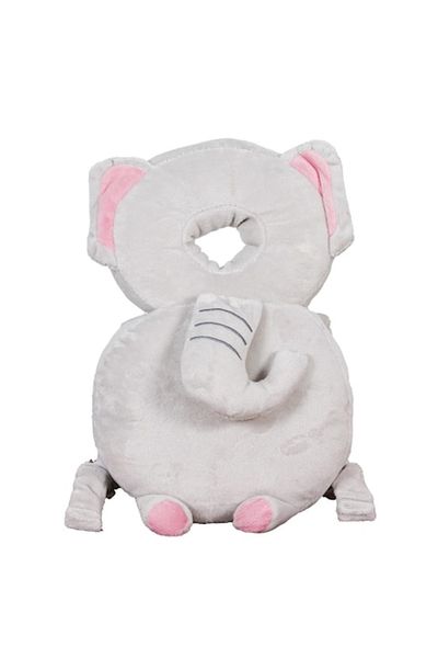 Flippy Pernă de protecție pentru cap în formă de elefant pentru bebeluși, 33x6x19 cm, gri