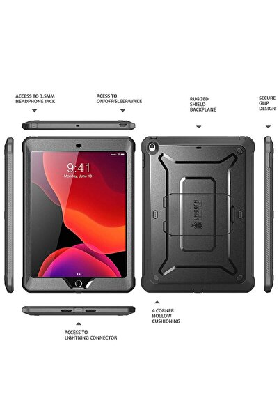 SOL Husă de protecție pentru Apple iPad 10.2 2021/2020/2019, Grip, M87, Termoplastic, Întuneric intens