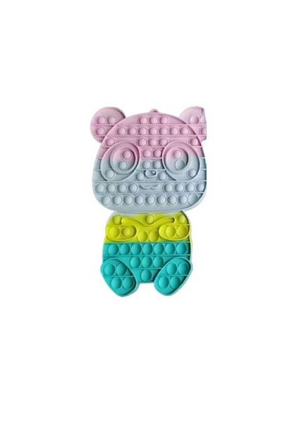 Royal Antistress Toy, Silicon, Pop it Now and Flip It, Panda Bear, Multicolor, Model 1