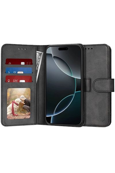 SOL Case for iPhone 16 Pro, Diary Book, Y50, Eco-leather, Black