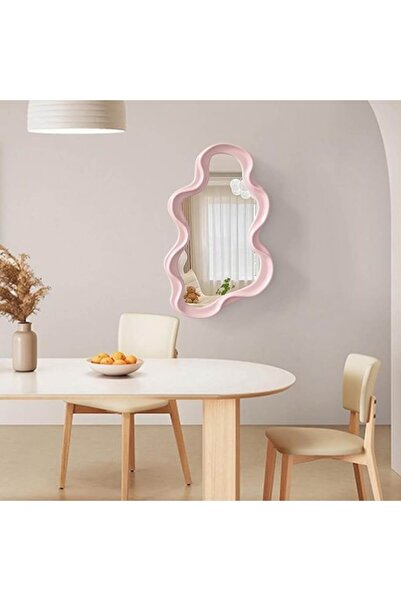 Flo Decorative Wall Mirror, Pink Cloud Shape, 41x26 cm