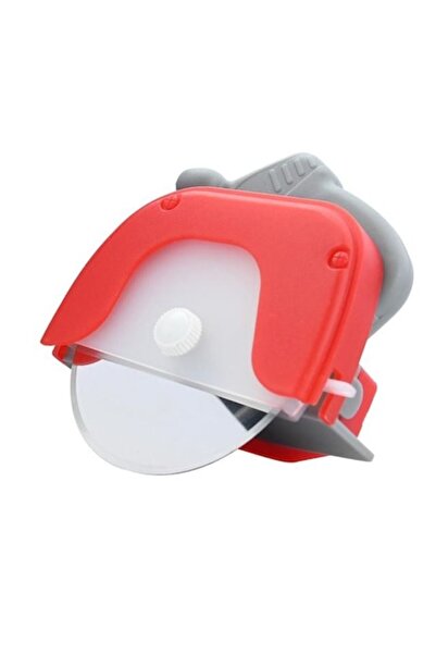 Flo Tăietor circular de pizza, 11,5 x 12,5 cm, oțel inoxidabil și plastic, capac de protecție pentru lamă, roșu