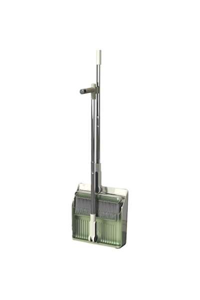 Flo Broom and Dustpan Set with Tail, with Comb Teeth for Cleaning Broom, rotating, foldable, detachable